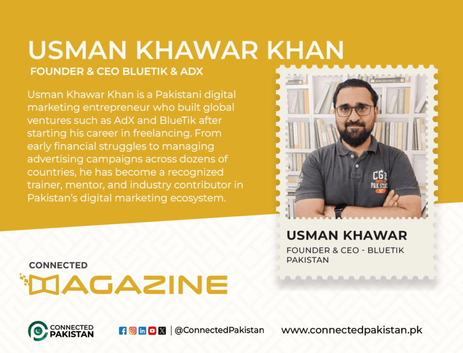 Usman Khawar Khan Founder of AdX and BlueTik Inspiring Pakistan’s Digital Entrepreneurs