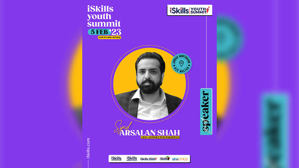 Syed Arsalan Ali Shah at iskills youth summit 2023